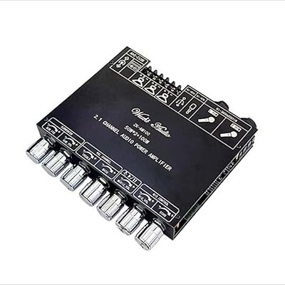 ZK-AM100 microphone audio integrated machine 2.1 channel power amplifier board 50 + 50 + 100 W (with case)