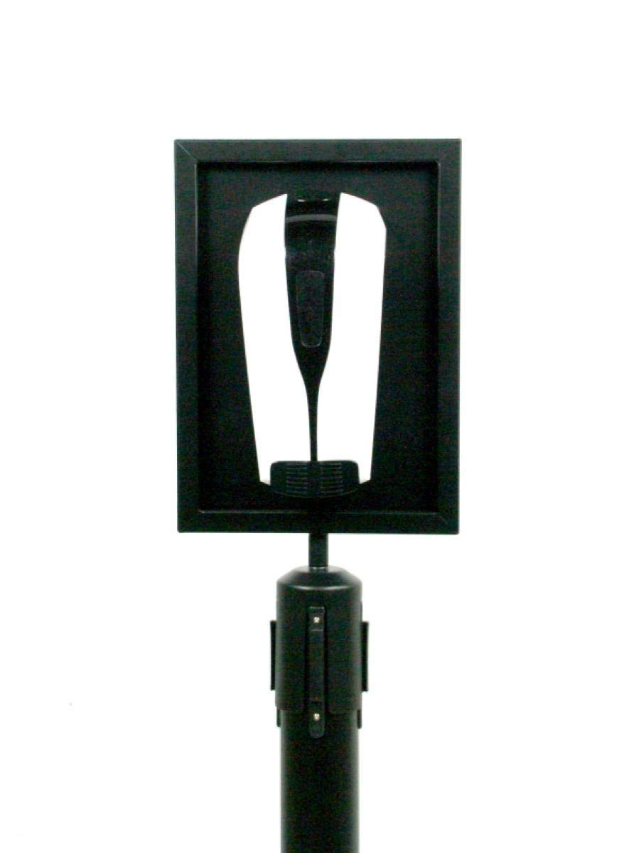 Desinfektionsständer Desinfektionsspender Hygienestation schwarz 500ml 110cm mit Plakathalter und Absperrseil