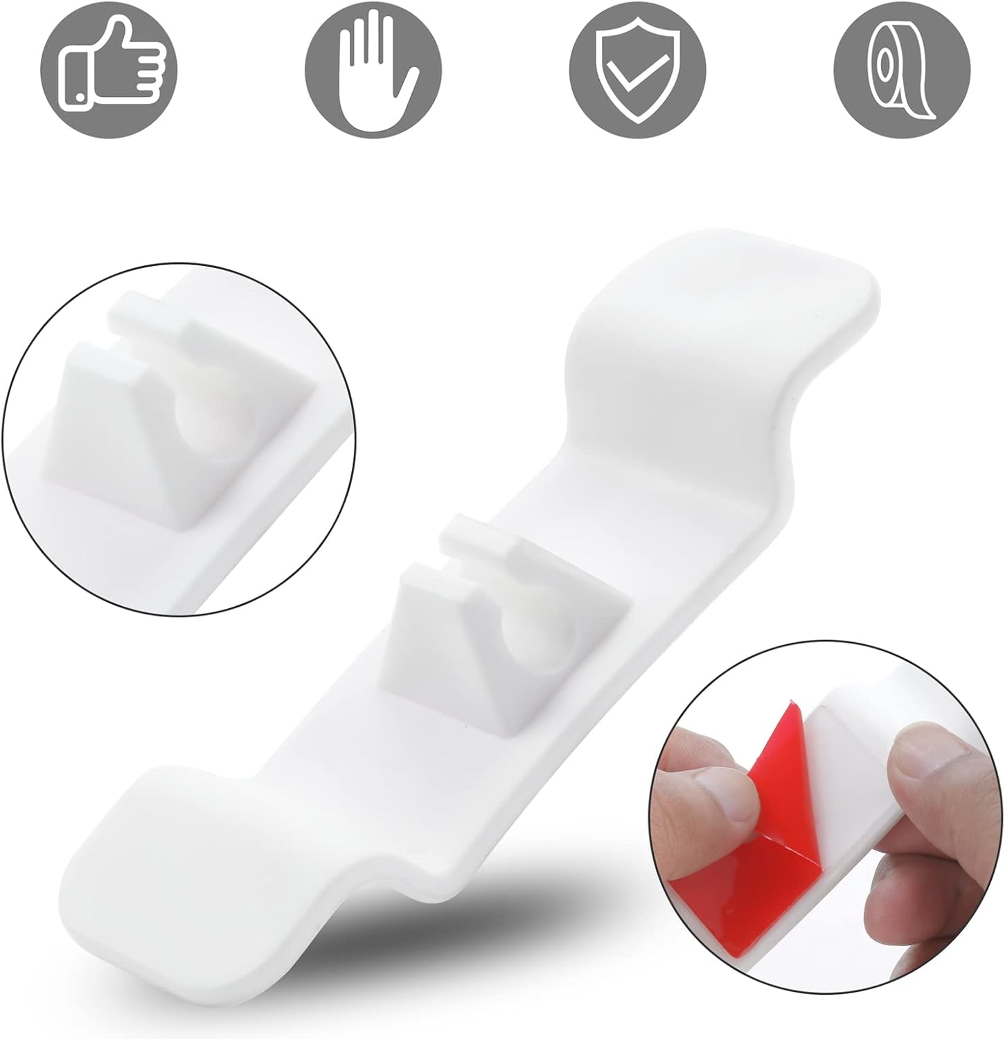 RORBAM Cord Organizer for Kitchen Appliances,Cord Holder Cable Organizer for Household Appliances,Cable Keeper for Kitchen Stand Mixers, Coffee Maker, Pressure Cooker & Air Fryer (2 Pack, White)