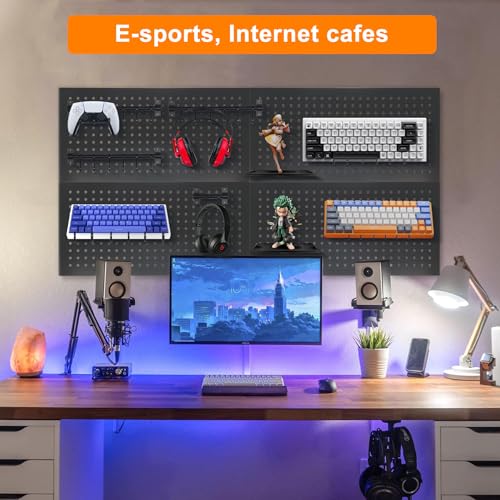 Chinrose 4 Pack Metal Pegboard Panels 24" x 12" Black Heavy Duty Steel by Chinrose - Image 8