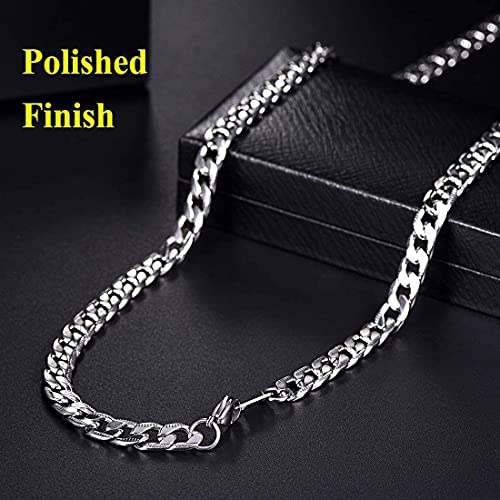 Image of U7 Men Women Platinum /18K Gold Plated Chain Necklace 18KGP Stamp Hip Hop Jewelry 6MM-9MM Wide Snake Curb Link Chain, 18 inch,20 inch,22 inch,24 inch,26 inch,28 inch,30 inch Length,Send Gift Box