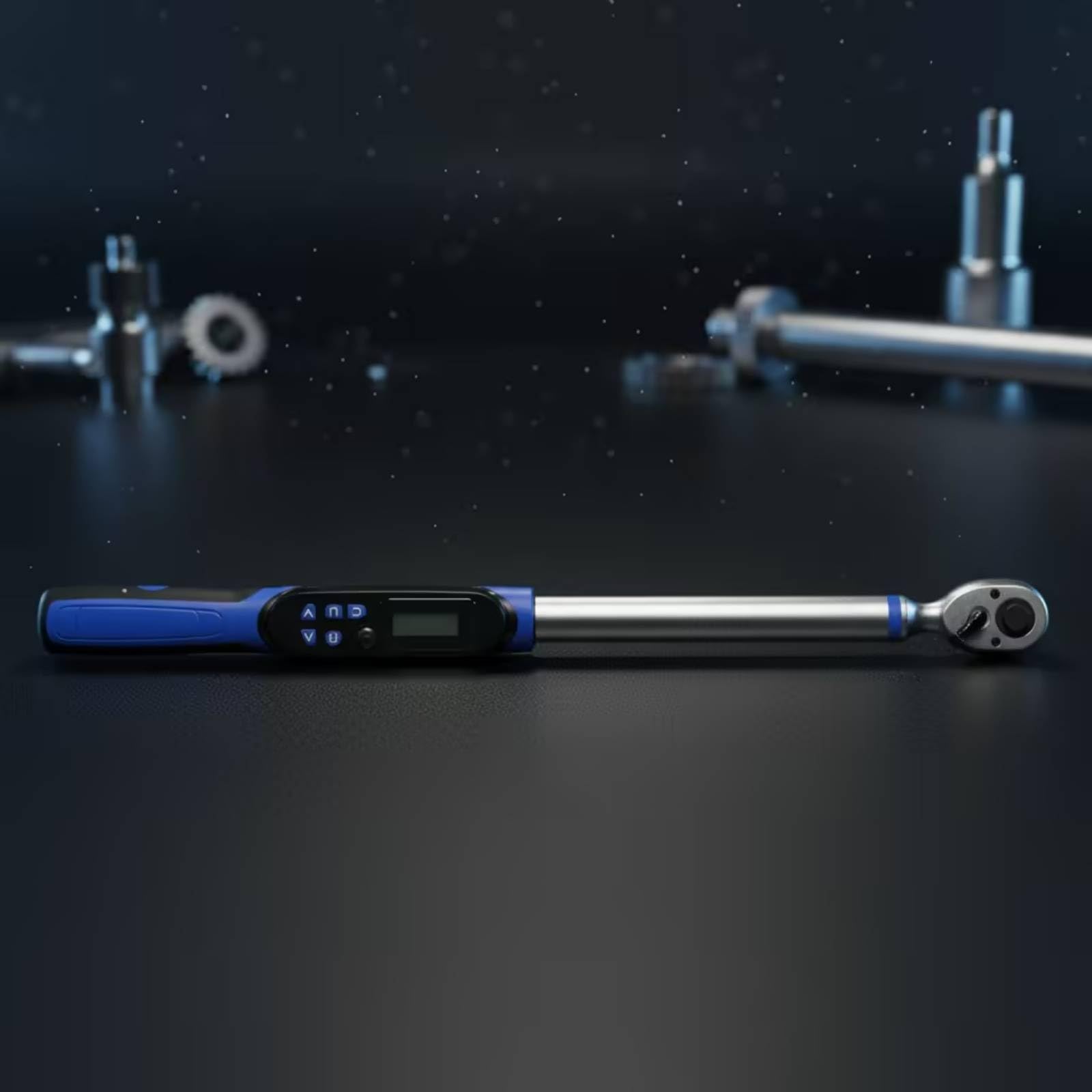 Llave Dinamométrica Digital Alta Precisión Llave Dinamométrica con Estuche Antislizante Herramienta para Mecánicos, Mantenimiento Automotriz, 1/2 10-200N.M