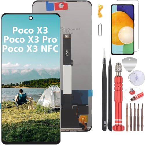 Écran pour Xiaomi Poco X3 NFC LCD Noir Tactile Complet avec Outils de Réparation