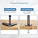 HUANUO Dual Monitor Stand - Vertical Stack Screen Free-Standing Holder LCD Desk Mount Fits Two 13 to 32 Inch Computer Monitors with C Clamp Grommet Base