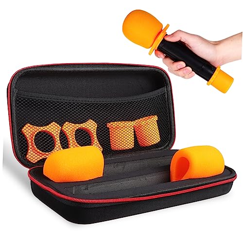 BESPORTBLE Microphone Storage Case with Zipper Closure Sponge Filling Slip Rings Protective Carry Bag for Microphones Covers Accessories Capacity for Safe Storage