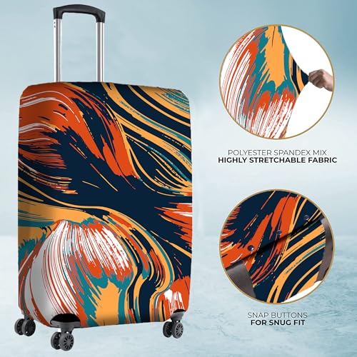 Image of Nasher Miles Polyester Protective Luggage Cover Set of 2 (Small-Medium) - Ripple