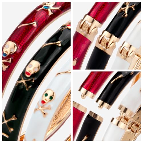 UJOY Womens Multi-Colors Cloisonne Bracelet Gold Plated Flower Hollowed Enameled Hinged Cuff Bangles Jewelry Gift 88A104