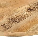 Con due supporti in legno Solivagant Piano Tavolo in Legno Massello di Mango Rotondo 25-27 mm 70 cm,Marrone,8.14kg
