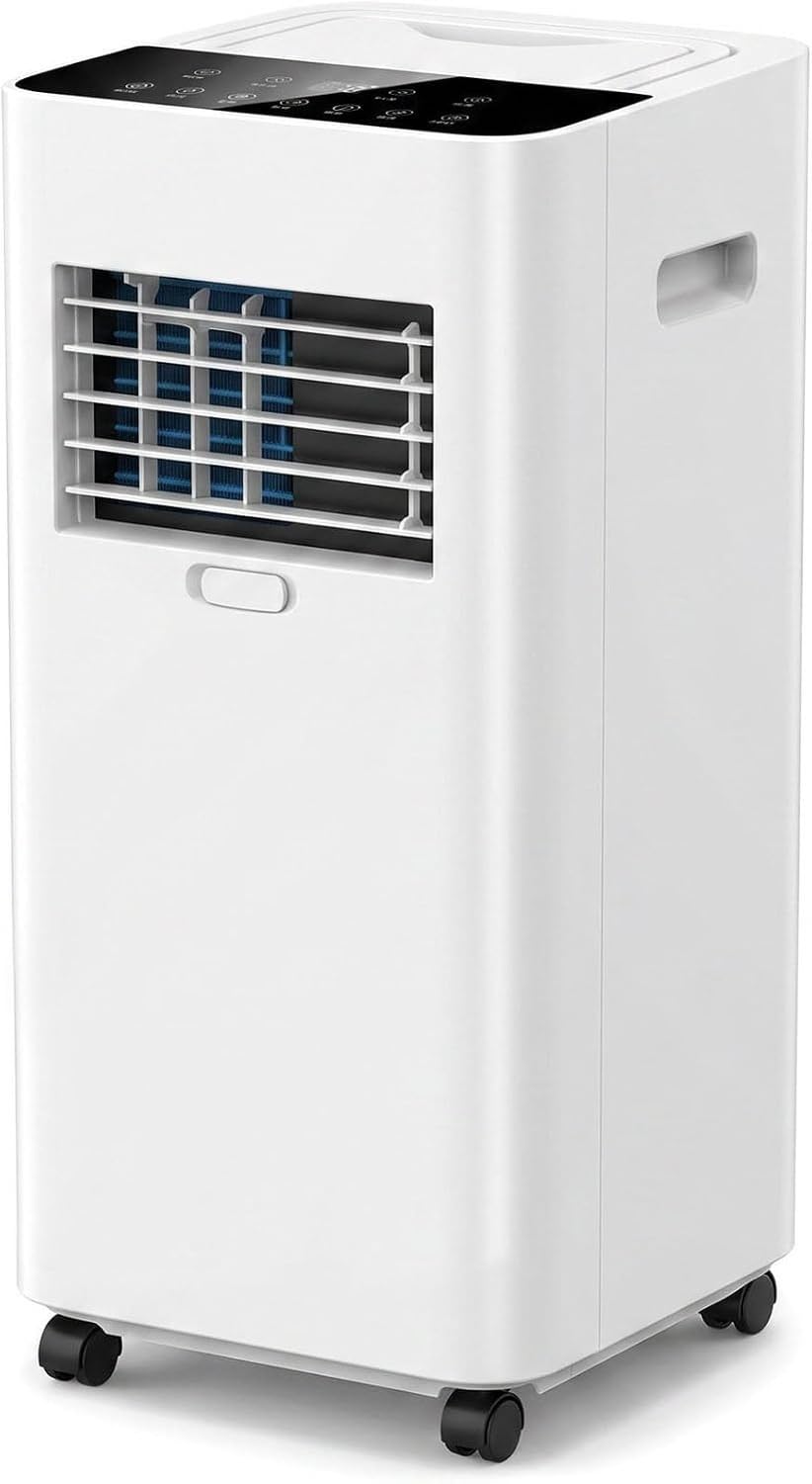 Condizionatore Portatile 13000 BTU Silenzioso per Interni, Deumidificatore con Ventola, Timer 24 Ore, modalità Notte, Kit Scarico per Finestra, Style 1, 5000 BTU