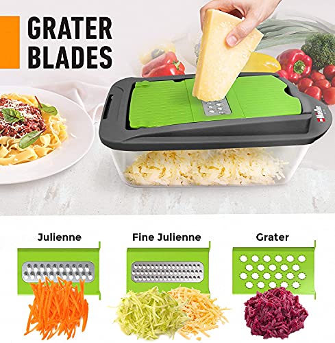 Supernal 8 Blade Vegetable Slicer Disposable Party Plates, Elegant Plastic Plates with Gold Rim Include 30 Dinner Plates, 30 Salad Plates, 30 forks, 30 knives, 30 spoons