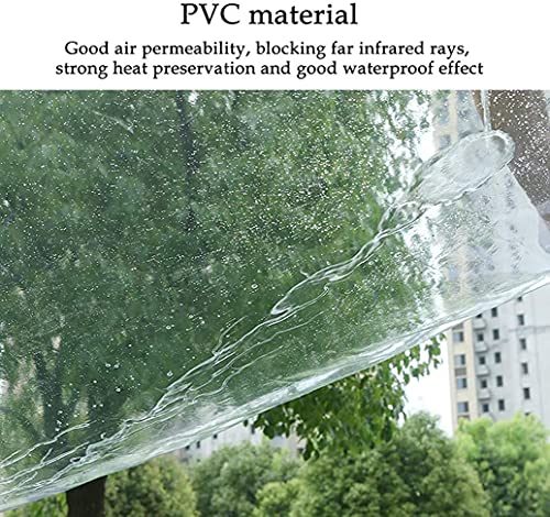 Lonas transparentes de PVC impermeables de alta resistencia con 12 mil de grosor y ojales 8