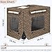 Bienbee Dog Crate Cover, 36 inches Windproof Crate Covers for Dog Cages Breathable Dogs Kennel Covers Double Sided Zipper Cages Cover for Wire Cage Indoor Outdoor Protection,Brown