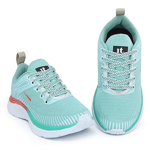 Tênis Esportivo It Shoes Running Feminino - 38 - Verde+coral