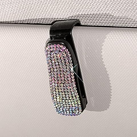 MINGZAIQIPEI Rhinestone Car Sunglasses Holder Cover