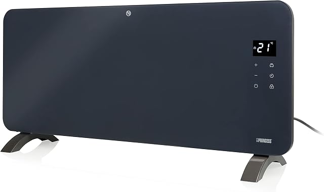 Princess Smart Panel Heater, Electric, Grey, 2000 W, Smart Connected, Free App, Free Standing or Wall Mounted, Child Safety Lock