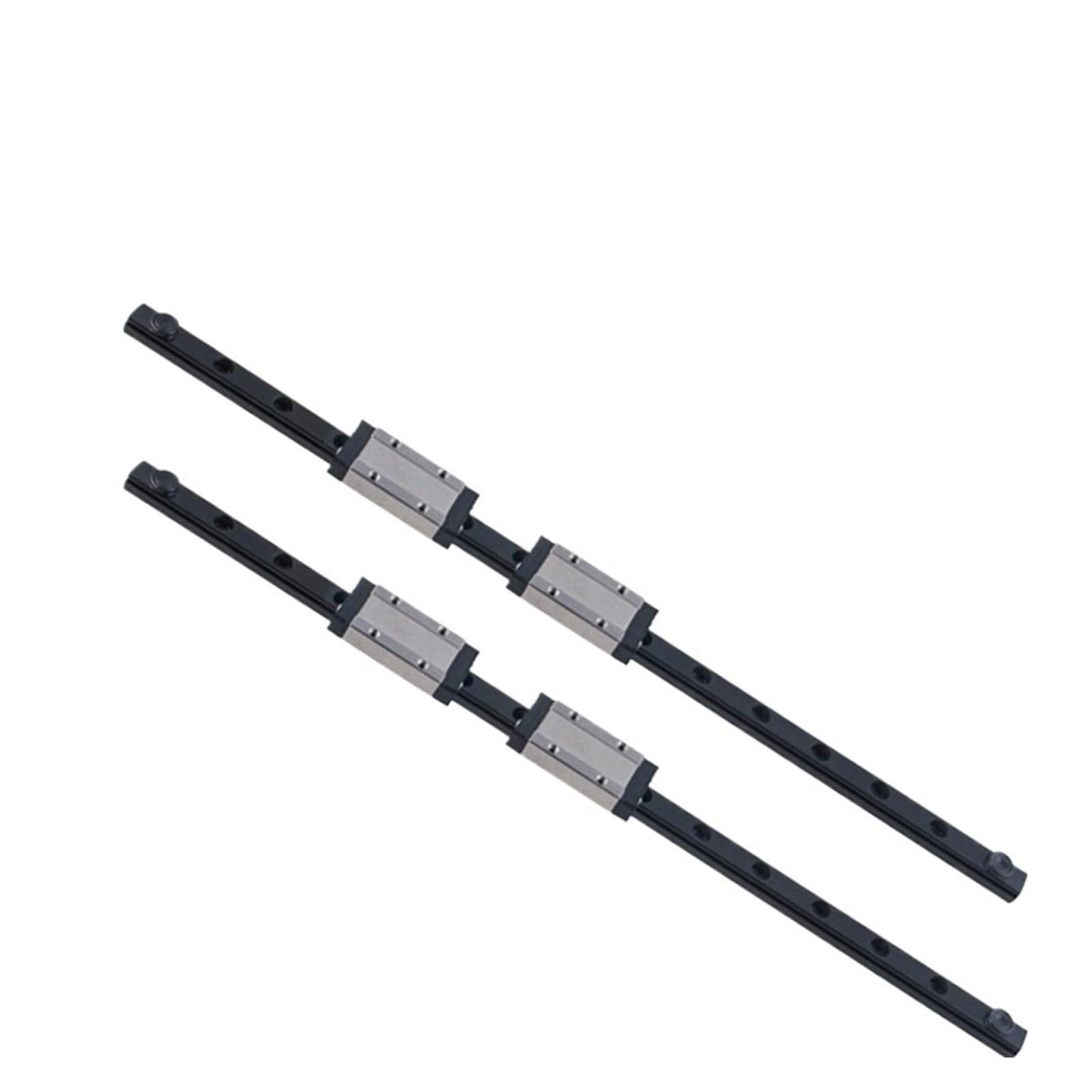 2 x prowadnica liniowa MGN9 100-550 mm + 4 x czarne przesuwne MGN9H (300 mm)