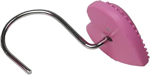 Miniatura 4 de Ganchos decorativos para cortina de ducha en forma de corazón, resistentes a la corrosión, paquete de 12 unidades (corazón rosa oscuro)