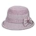 Women Winter Warm Bucket Hat 1920s Vintage Cloche Bowler Hats Fashion Ladies Church Bucket Hat Purple