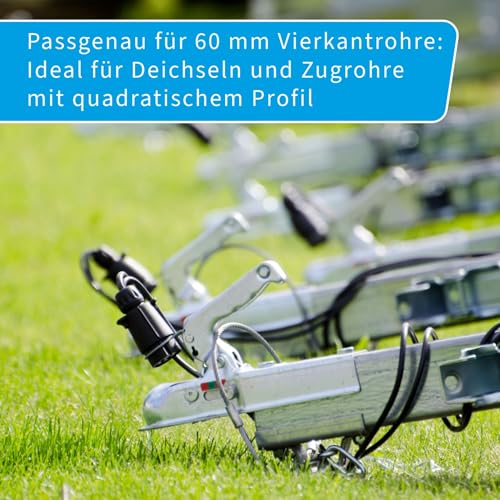 Zugkugelkupplung bis 750 kg für Vierkantrohr/60mm