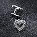 ZS 14g Cubic Zirconia Dermal Anchor Tops and Base Surgical Steel Microdermals Body Piercings (Hollow heart)