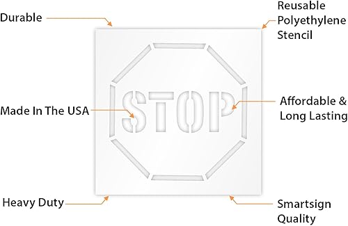 Miniatura 5 de SmartSign Plantilla reutilizable "Stop"  Plástico de 24 x 24 pulgadas