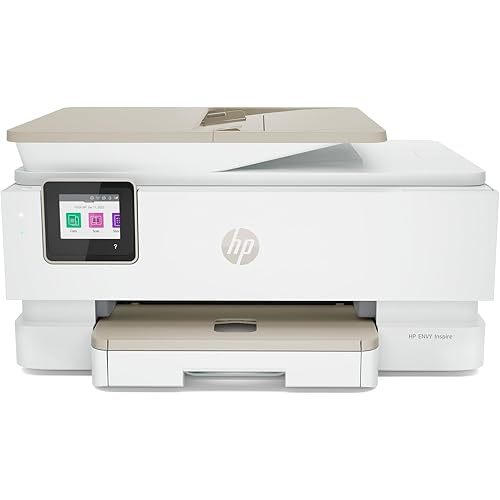 HP Envy Inspire 7955e Inkjet Printer All in One Wireless Printer Copy Scanners 2.7 Inch Touchscreen 15ppm Black 10ppm Color Phone Computer Wireless Printers for Home Use Office 1W2Y8A (Renewed Pemium)