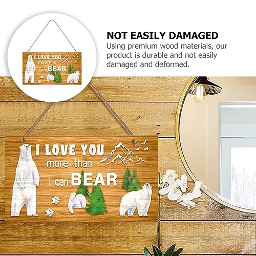 Warmhm 2 Stück Tier-Holzbrett-Anhänger Haustürschild Kranzschilder Outdoor-Dekoration Baby-Kinderzimmer-Dekoration Wald-Dekoration Holz-Wandbehang-Schild Outdoor-Holz-Anhänger – Bild 3