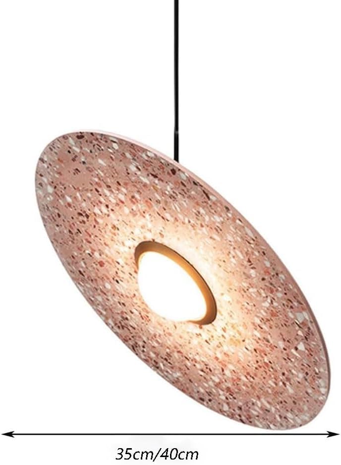 Lustre créatif moderne en ciment rose de 35cm | Finition artisanale style scandinave