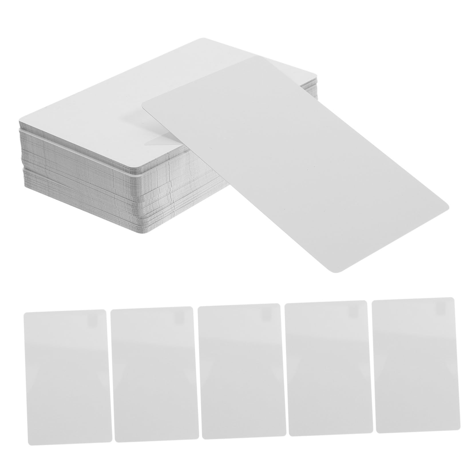 100 Weiße Aluminium Visitenkarten Blanko mit Abgerundeten Ecken | Gravur und Sublimation, Druckkompatibel, 0, 21mm Stark, 3, 4x2, 1 Zoll