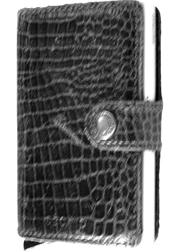 Secrid Mini Wallet Leather Amazon Black, Very Slim Credit Card Wallet / With Rfid Protection, With One Click All Cards Slide Out Gradually #TOP3