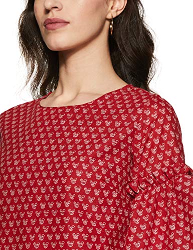 Image of BIBA Womens Round Neck Printed Top