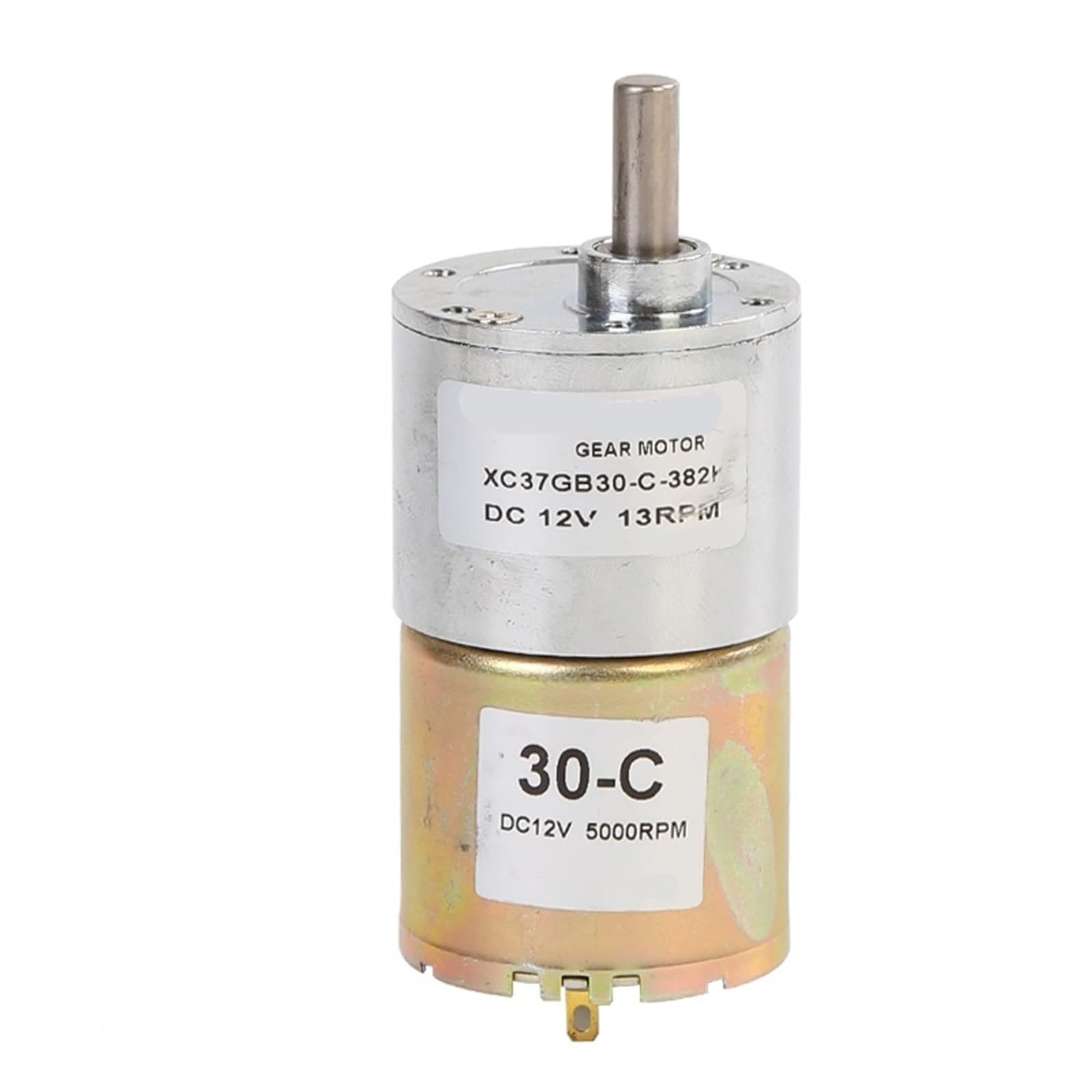 Silnik z przekładnią 37 mm DC 12 V 24 37GB30-C, niski moment obrotowy, szczotka, model DIY, silnik CW/CCW 2 obr./min 1000 37GB520 (12V Gear Motor, 200)