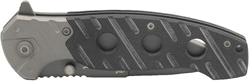 Miniatura 3 de Smith & Wesson Cuchillo plegable de nitruro de ti-nitruro de 7.75 pulgadas de alto carbono con hoja de punto de caída de 3.25 pulgadas y mango de