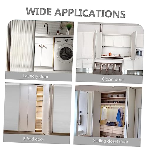 SHINEOFI 1Set Kit de Herrajes para Puerta Bifold Juego de Ruedas Guía para Closet, Durable, Versátil, Fácil de Instalar para Diferentes Tipos de Puertas miniatura 5