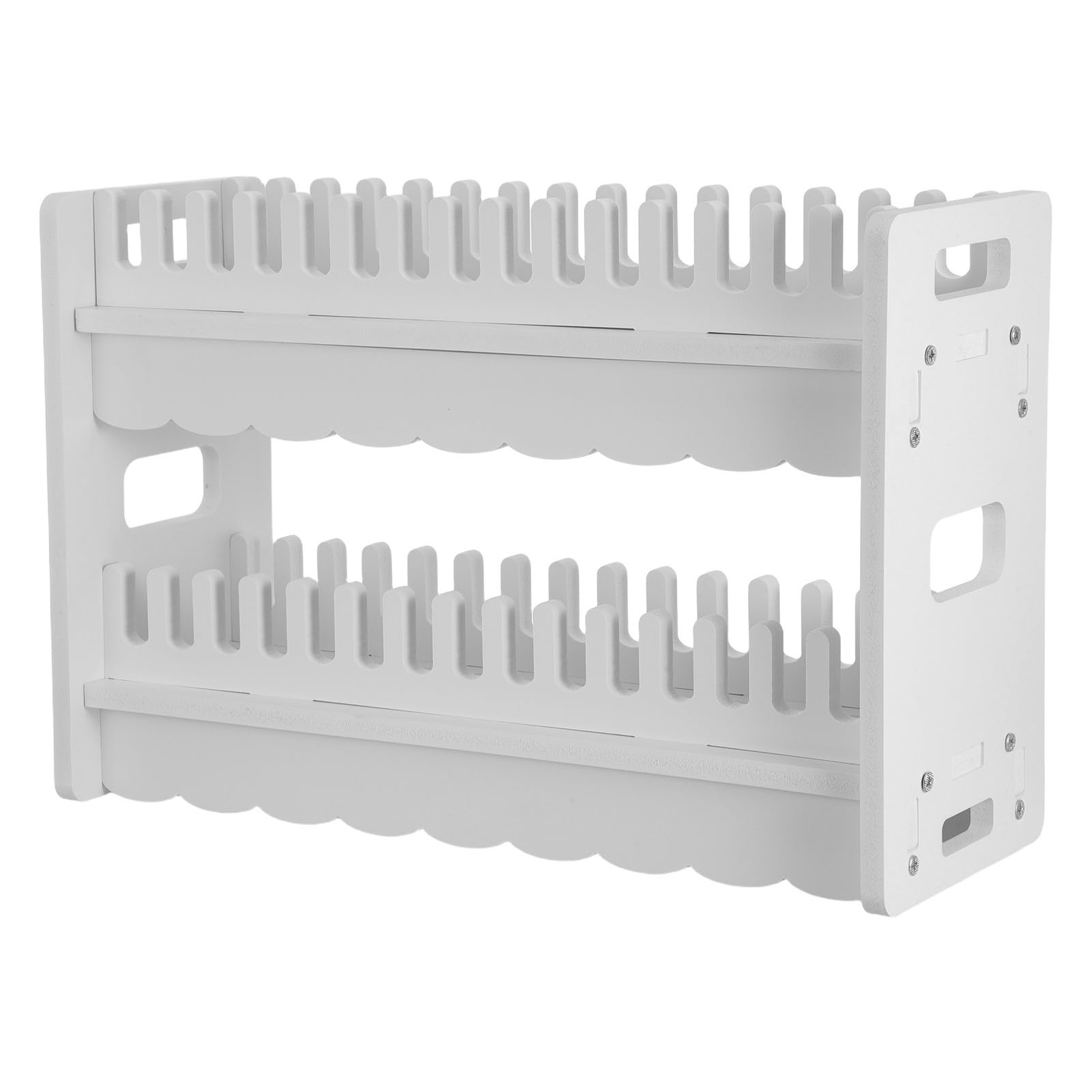 Toddmomy Supporto da Tavolo per Telefono in Legno Bianco a 2 Strati Organizzatore Multiscomparto per Ottimizzare lo Spazio in Ufficio e Scrivania