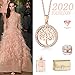 MEGA CREATIVE JEWELRY "Amor de la Familia Collares Mujer de Árbol de...