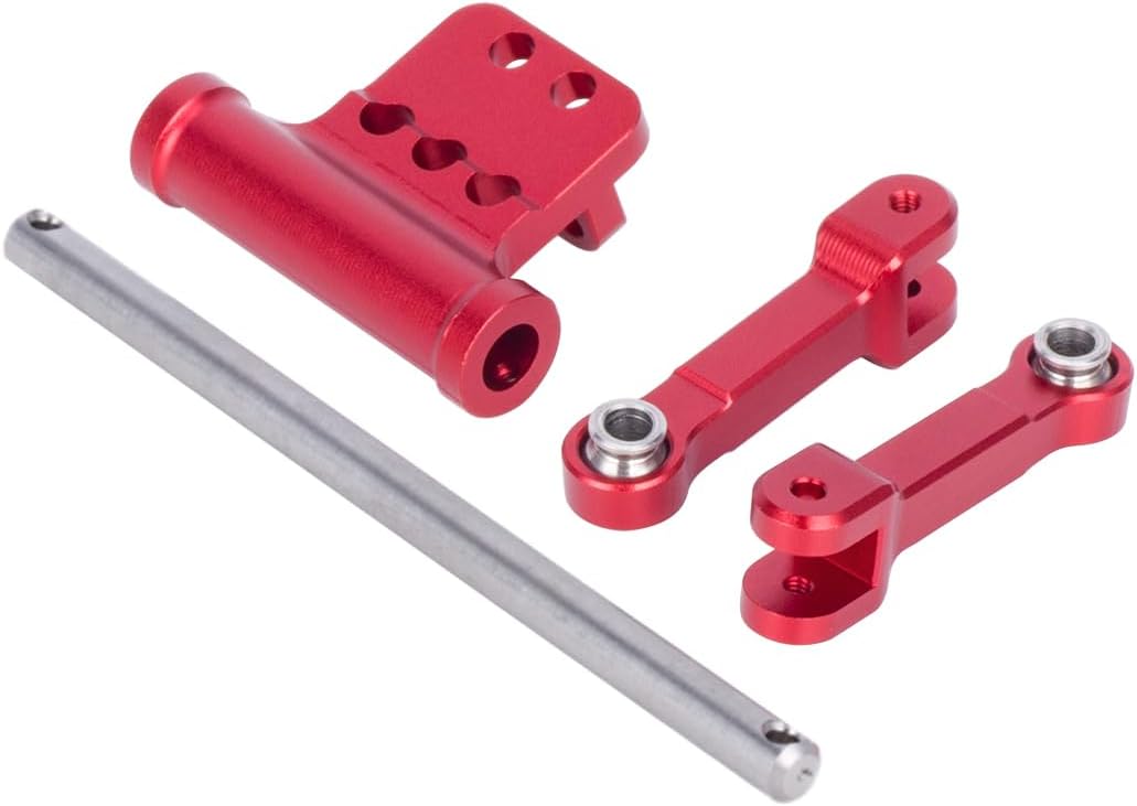 1/10 Rc Hydraulic Steering Link,Metal Full Hydraulic Steering Cylinder Link Upgrade for 1/10 RC Crawler SCX10 Land Rover Defender D90 D110 4WD Yota ll Axle DIY Parts (Titanium)