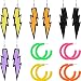 Produktbild 8 Paar Damen 80er Jahre Retro Acryl Ohrringe Retro Ohrringe Baumeln Ohrringe Neon Ohrringe für 80er Jahre Party Kostüm Zubehör