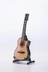 ALANO Mini ornamento musical de madeira modelo de guitarra miniatura ornamento de guitarra (GR-16-S)