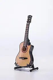 ALANO Mini ornamento musical de madeira modelo de guitarra miniatura ornamento de guitarra (GR-16-S)