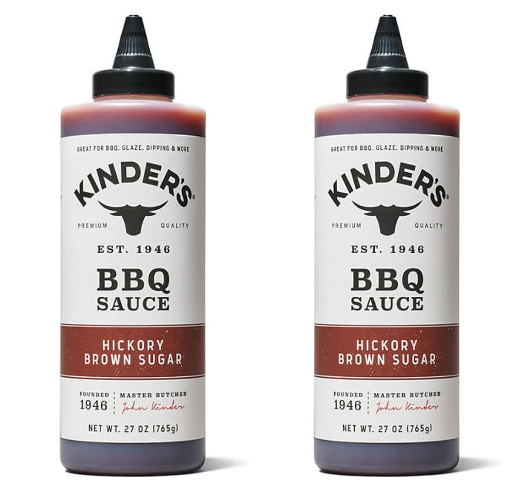 Hickory Brown Sugar BBQ Sauce, Kindrs Sauce, Great For Barbecue, Dipping And Marinade, 27 oz (765g), Pack of 2