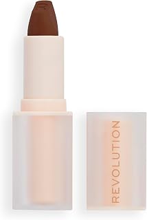 Makeup Revolution Lip Allure Soft Satin Lipstick, Satin-luxe Finish, All-Day Wear, Stiletto Brown