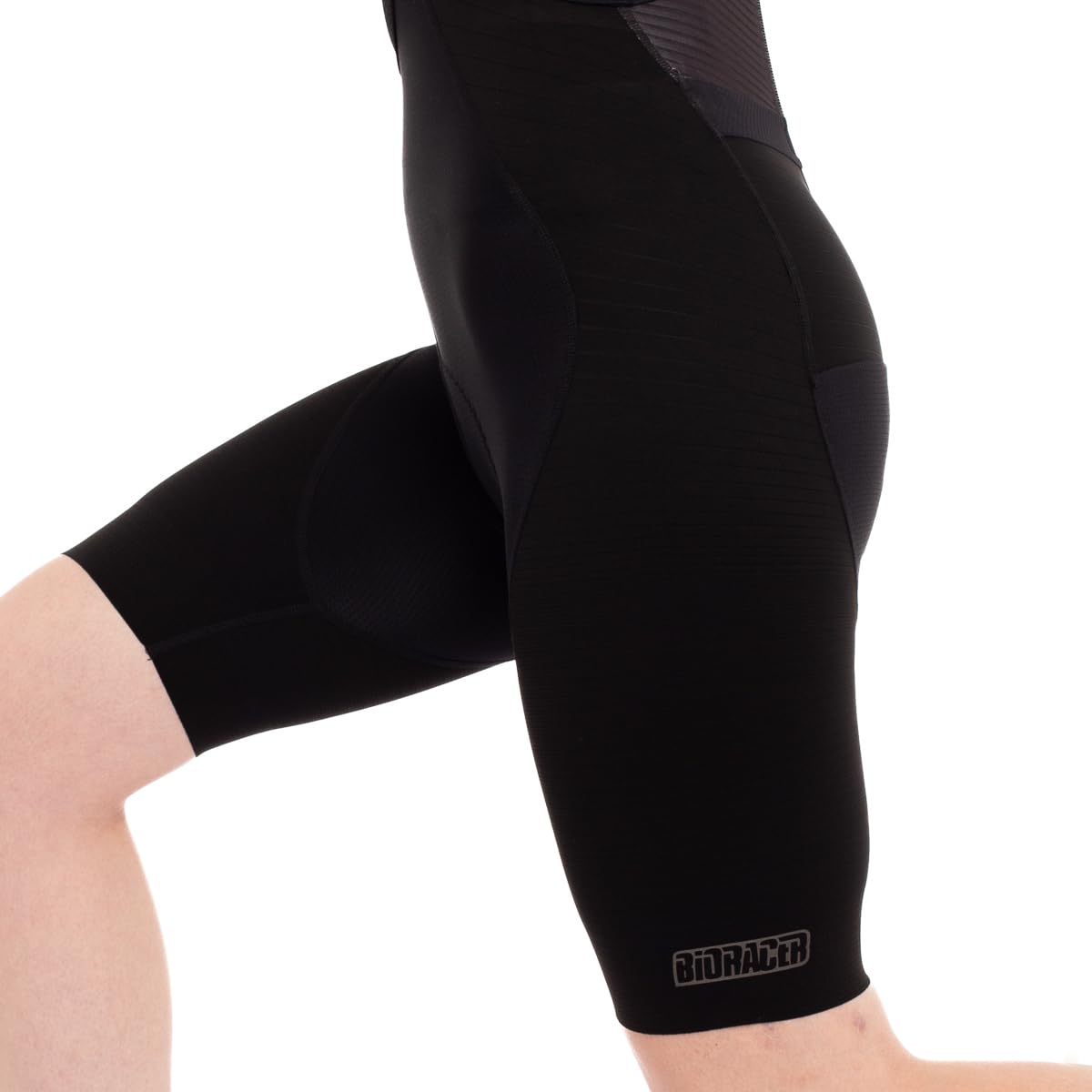 Bioracer Epic Radhose Sommer Damen, Schwarz, Bequeme Träger, Kompressionsstoff, Größe L