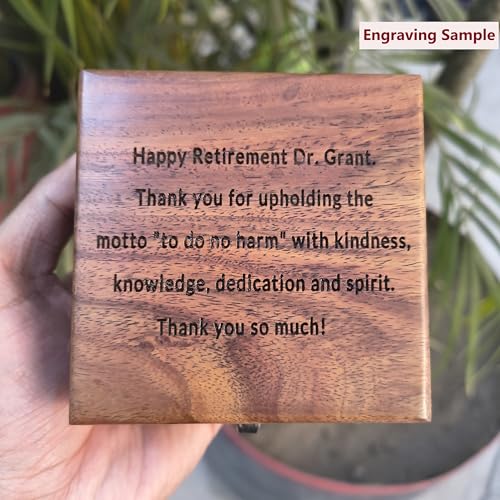 Brújula de latón antiguo con lupa y caja de madera miniatura 5