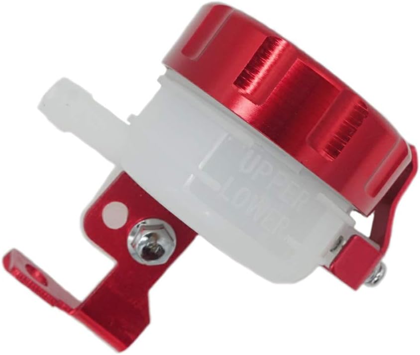 LE LEFOSSI Red Universal Motorcycle Front Brake Master Cylinder Brake Pump Tank Oil Cup Fluid Bottle Reservoir w/Bracket