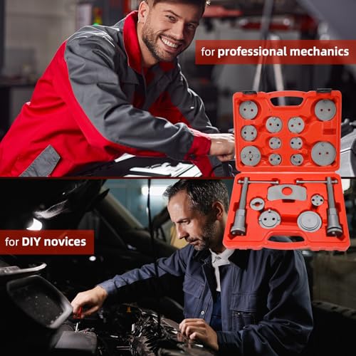 8MILELAKE Disc Brake Caliper Compression Wind Back Repair Tool Kit for Brake Pad Replacement Reset 18pcs