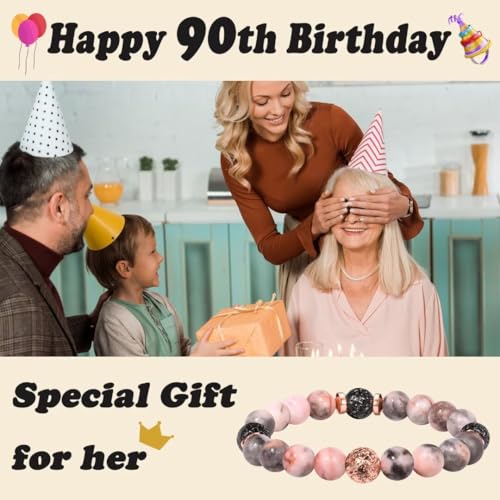 30th/40th/50th/60th/70th/21st/80th/90th Birthday Gifts for Women, Unique Gifts for Woman Bead Bracelet for Mom, Aunt, Wife, Grandma, Sisters, Friends2