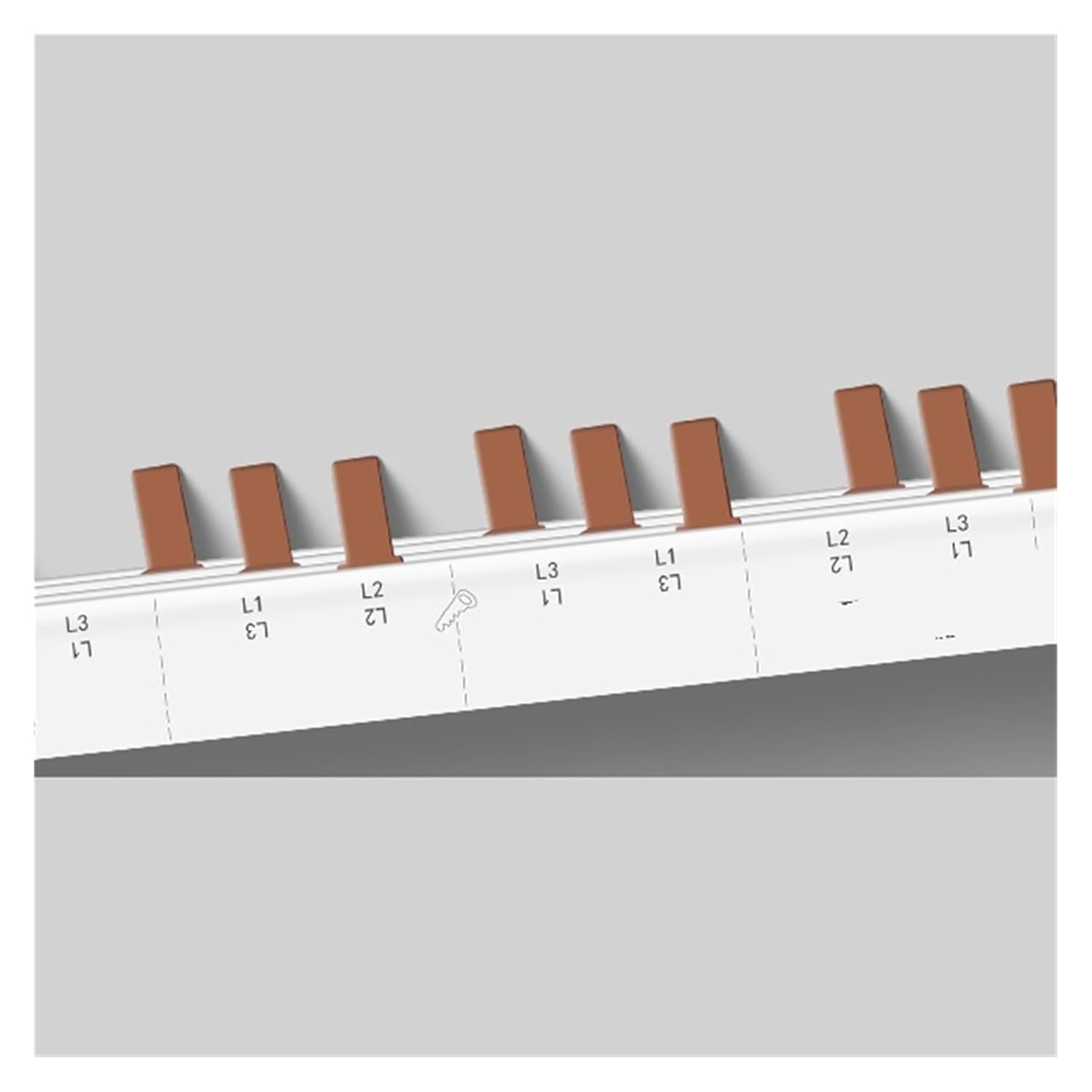 Switch Copper busbar Circuit Breaker 1p 1p+n 2p Circuit Breaker Terminal Block busbar(DF-3P-63A-24 Circuits)