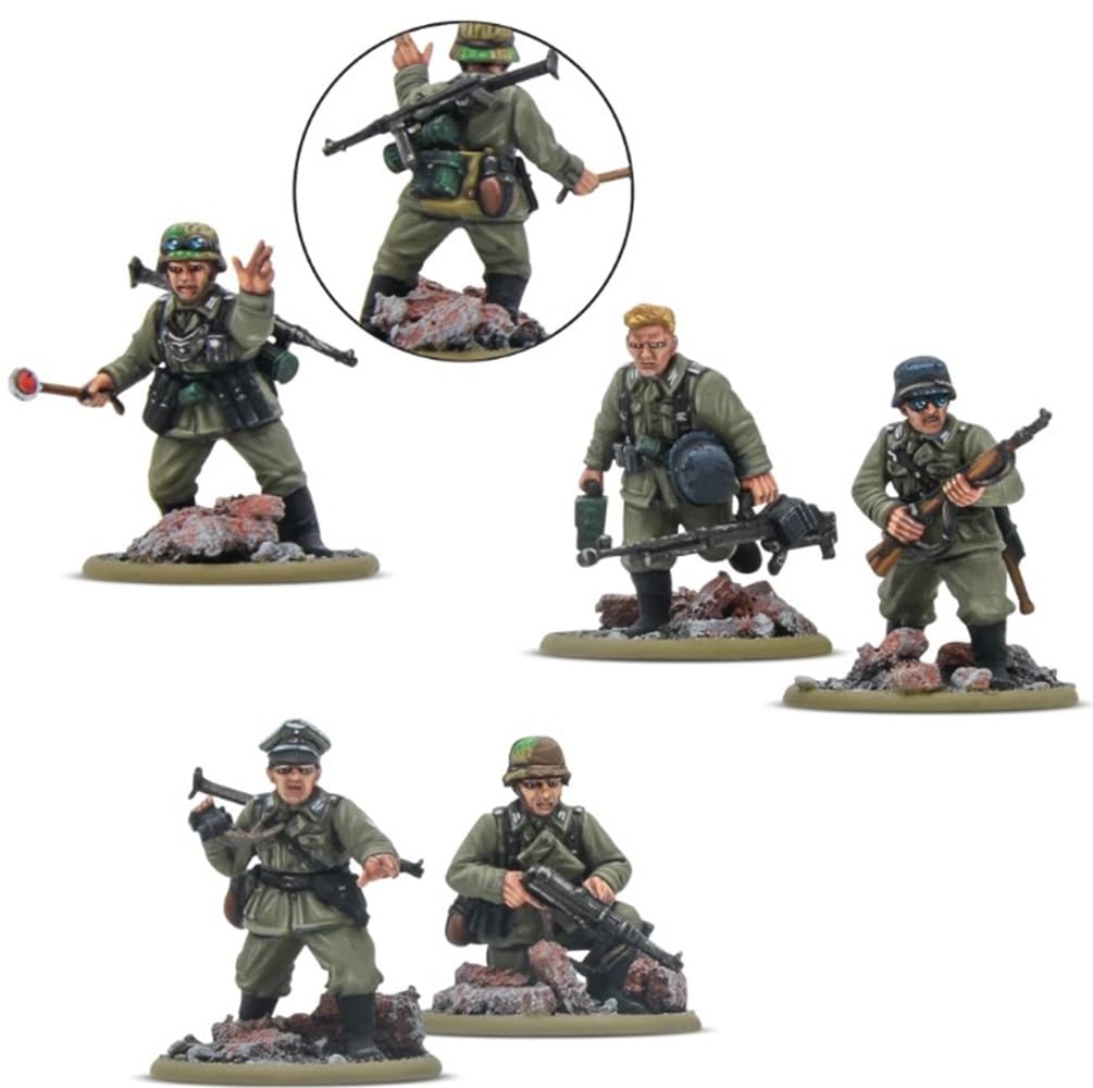 Rattenkrieg - Ejército de iniciación de infantería veterana alemana - Miniaturas a escala de 28 mm para acción de pernos altamente detalladas en miniaturas de la Segunda Guerra Mundial