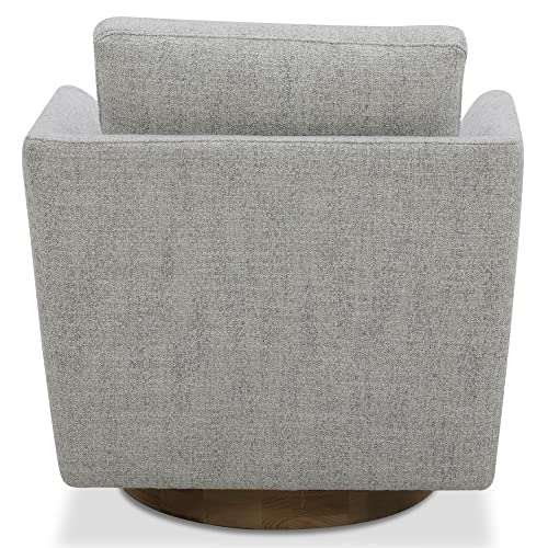 Watson & Whitely Modern Swivel Accent Chairs For Living Room/Bedroom, Small Club Barrel Arm Chairs For Small Spaces, Fabric In White (Multi-Colored) #TOP3